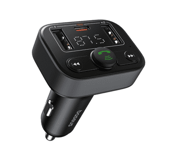 FM2 Transmiter, bluetooth, prostoročna naprava + avtopolnilec 2x USB A in USB-C 18W