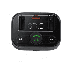 FM2 Transmiter, bluetooth, prostoročna naprava + avtopolnilec 2x USB A in USB-C 18W