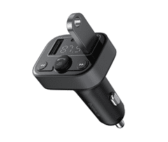 FM2 Transmiter, bluetooth, prostoročna naprava + avtopolnilec 2x USB A in USB-C 18W