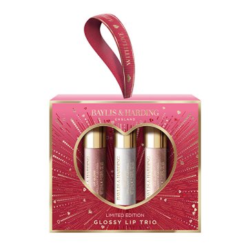 Baylis & Harding Darilni set bleščil za ustnice Midnight Cherry 3 x 2,5 ml