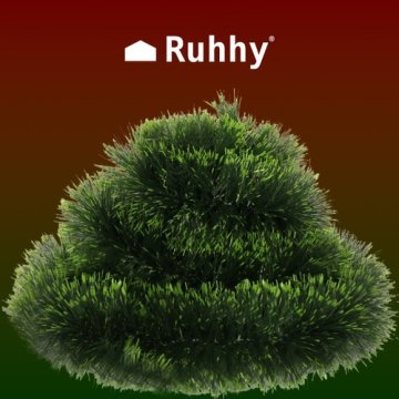 Ruhhy Božični venec - zelen 6m 22308