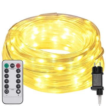 Vidaxl Osvetljena vrv med 1200 LED Toplo bela 50 m PVC