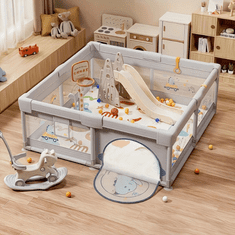 Smania  Otroška ograja za igro PlayFort (180 x 150 cm) - Siva | Varovalna ograja 