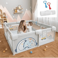 Smania  Otroška ograja za igro PlayFort (180 x 150 cm) - Siva | Varovalna ograja 