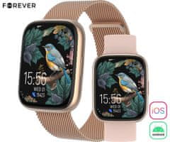 Forever ForeVigo 4 SW-330 pametna ura, AMOLED, BT 5.4, Android + iOS, IP68, roza zlata (Rose Gold)