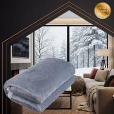 Ruhhy 85W električna pralna grelna odeja 180x130cm sivo bela