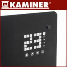 Kaminer 2500W WIFI pametni stekleni električni konvektorski grelec LCD + APP in daljinec črn
