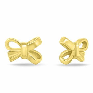 Brilio Silver Pozlačeni uhani Pentlje EA1206Y