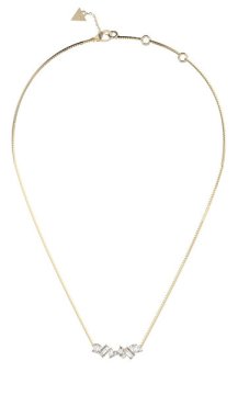 Guess Elegantna ogrlica s kristali in cirkoni Lestenec JUBN05358JWYGT/U