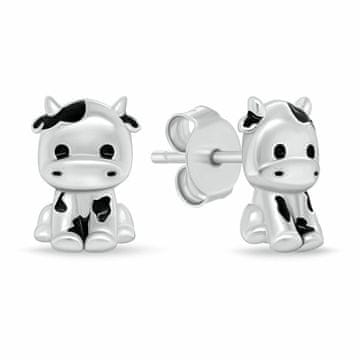 Brilio Silver Unikatni srebrni uhani Krava EA1219W