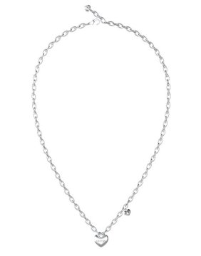 Guess Romantična jeklena ogrlica s srčki Crazy In Love JUBN05216JWRHT/U