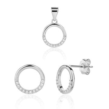 JVD Komplet modernega srebrnega nakita SVLS0135SJ6BI00 (obesek, uhani)
