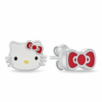 Brilio Silver Asimetrični srebrni uhani Hello Kitty EA1211W