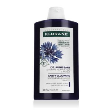 Klorane Organic Centaury Anti-Yellowing šampon svetli lasje sivi lasje za ženske