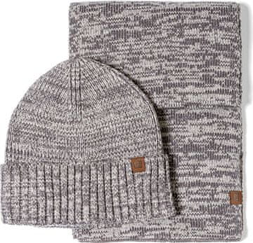 Heavy Tools Moški komplet - kapa in šal Pria A09-005W25 Frost