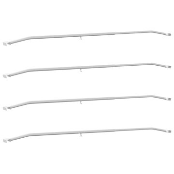 Vidaxl primeren za ravno tarpaulinsko zaponko 4 pcs srebrna 130-210 cm