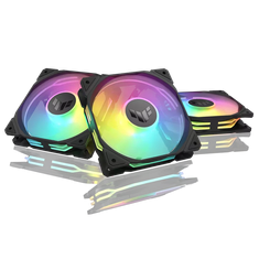 ASUS TUF Gaming TR120 ARGB ventilatorji, 3x 120mm, PWM, črni, Triple Pack (90DA0090-B09020)