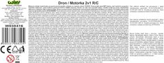 Dron motorno kolo 2v1 RC daljinski upravljalnik 17x15 cm