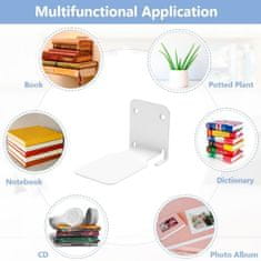 Netscroll Nevidna plavajoča polica za knjige, kovinska stenska polica, minimalistična zasnova za spalnico, dnevno sobo ali pisarno, Invisio, osnovno