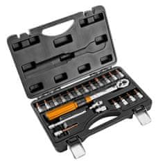 shumee 1/4" dvostranski moment ključ, 5-25 Nm, komplet 21 kosov