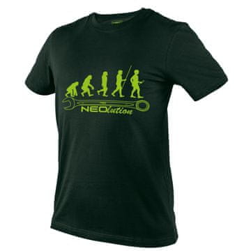 slomart Delovni T-shirt NEOlution z grafiko, steklenična zelena, vel. XXXL