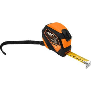 Topex Jeklen merilni trak 5 m x 19 mm, samodejno zaklepanje, gumb za zaustavitev, magnet
