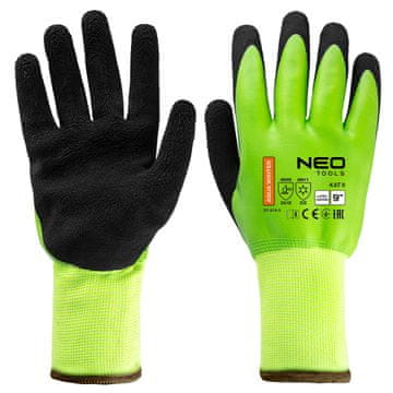 slomart Delovne rokavice NEO TOOLS, ojačane z lateksom, vel. 9