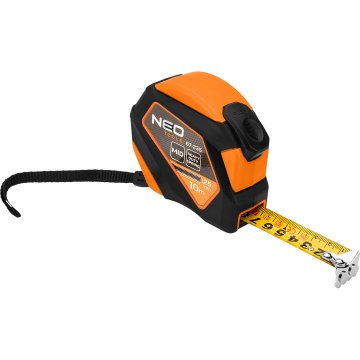 shumee Jekleni merilni trak 10 m x 25 mm, samodejno zaklepanje, gumb za zaustavitev, magnet