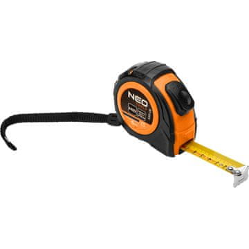 Topex Jekleni merilni trak 5 m x 25 mm, samodejno zaklepanje, dva gumba za zaustavitev