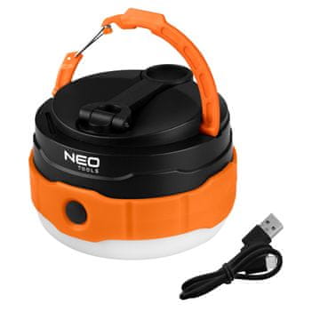 slomart NEO TOOLS kamp svetilka 3v1, USB-C, dynamo, 500 lm