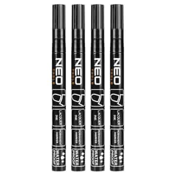 slomart NEO TOOLS Gradbeni marker, tanek, črn, 4 kos