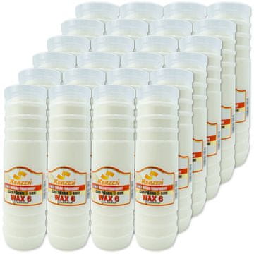 shumee Kerzen WAX 6 parafinskih vložkov za sveče 144 ur 6 dni 24 kosov