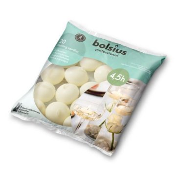 shumee Bolsius BAG plavajoče sveče 4,5h 20 kosov ecru