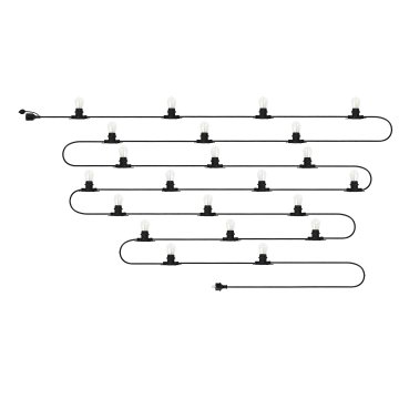 slomart Garland girlanda 20m z 22 žarnicami filament E27