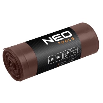 shumee Vrečke za odpadke 60 L, rjave, 35 mikronov, 10 kosov.