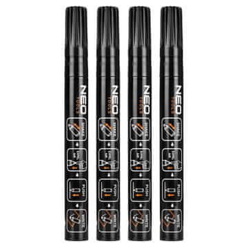slomart NEO TOOLS Gradbeni marker, debel, črn, 4 kos