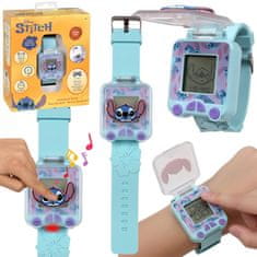 Disney DISNEY Stitch Večfunkcionalna izobraževalna ura z igrami, alarmom in štoparico za otroke
