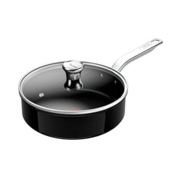Tefal Renew+ Black visoka ponev s pokrovom, 24 cm (C4363253)