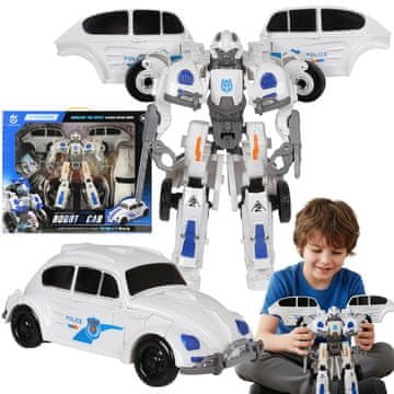 Mega Creative Preoblikovalni policijski avtomobil ROBOT 2v1, igrača 3+ MEGA CREATIVE