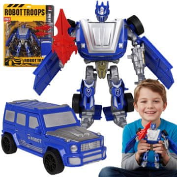 Mega Creative Modri ROBOT, ki se spremeni v avto, igrača za otroke 3+ MEGA CREATIVE