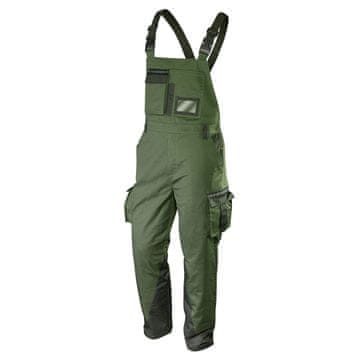 slomart Delovne hlače z naramnicami NEO TOOLS CAMO olive, velikost M