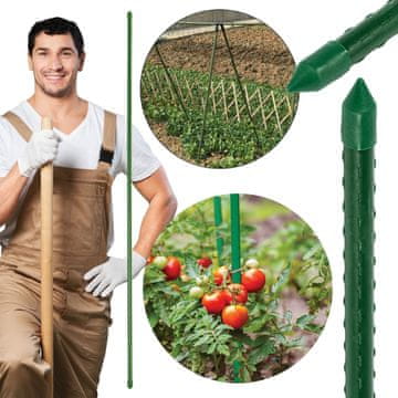 GARDEN LINE Powlečena palica za rastline, podpora za paradižnike 11mm/120 cm 10 kosov