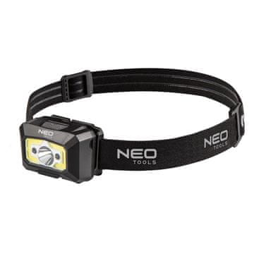 Topex Naglavna svetilka z USB polnilnikom, 250 lm COB LED + senzor gibanja
