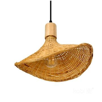 shumee Viseča svetilka iz bambusa Boho 33 cm 1xE27