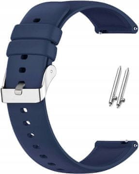 shumee Temno moder pašček za uro 22 mm