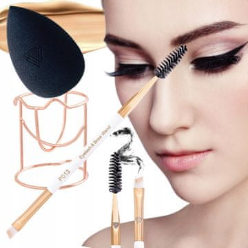 shumee Profesionalni set gobice za ličenje in čopiča za obrvi