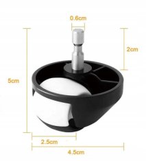 shumee Prednje kolo za robota WHEEL za iRobot Roomba E5/E6/I7/I7+ 1 kos.