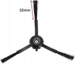 shumee 2 stranski krtači za RoboRock s50 / s6 / s8 / s8 Ultra / Mop 2 Pro - črna