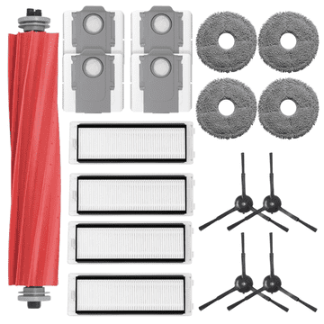 shumee Velik komplet krtač, filtrov, mopov in vrečk za prah za Roborock Q Revo - črna