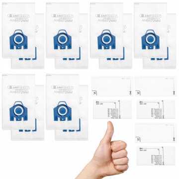 shumee Pribor za sesalnik Miele HyClean 3D Vrečke x 12 kos. Motorni filtri x 6